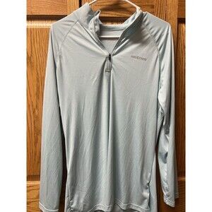 HISKYWIN light blue long-sleeve half-zip performance shirt Size XL